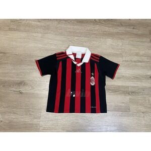 Adidas AC Milan Red White Soccer Jersey Baby Toddler Sz 1-2 Years Football